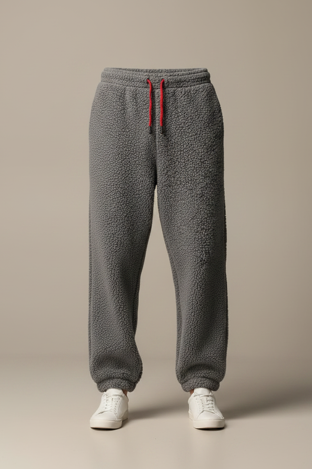 Pantalon Gris Molletonné Confortable Jogger Homme - vue 3