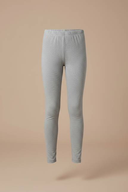 Pantalon Gris Legging Fille Extensible Confortable Sport - Maille - vue 3