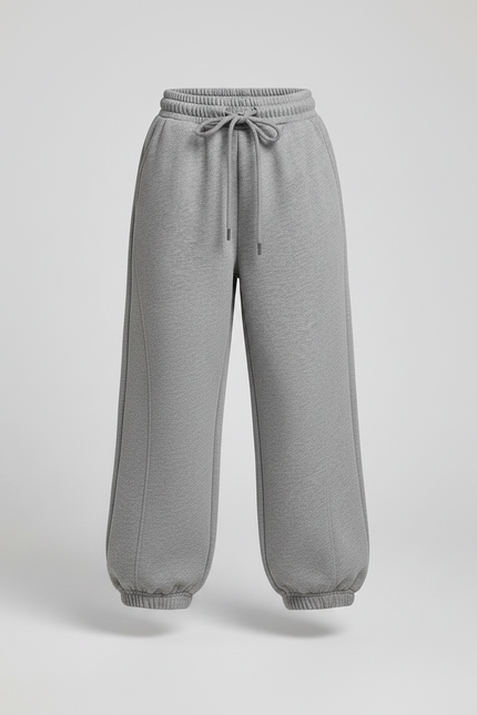 Pantalon Gris Ample Cordon Sport Fille - Molleton - vue 3