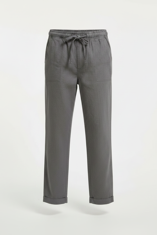 Pantalon Lin Gris Garcon - vue 3