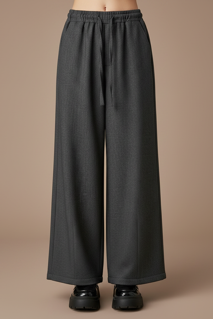 Pantalon Gris Ample Décontracté Enfant Large - Tweed - vue 3