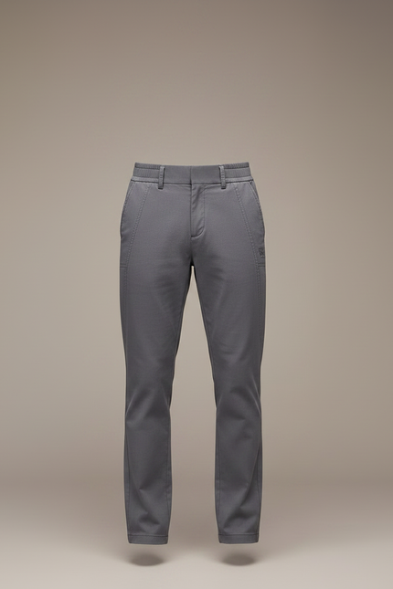 Pantalon Gris Slim Lyocell Élastique Décontracté Homme - Gabardine - vue 3