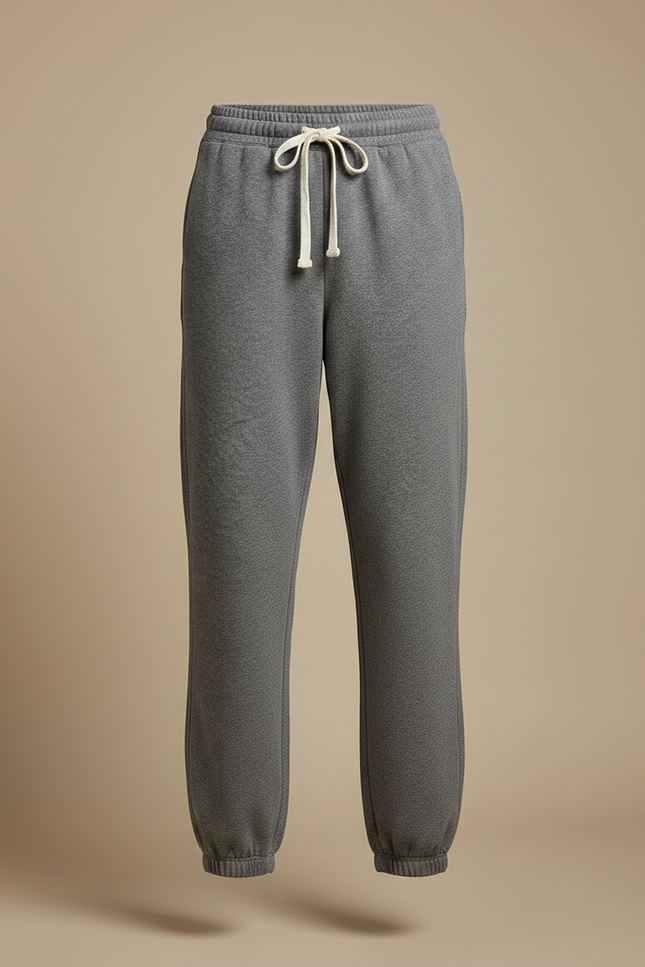 Pantalon Gris Molletonné Confortable Décontracté Jogging Femme - vue 3