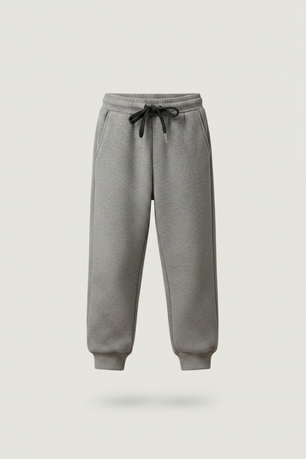 Pantalon Gris Molletonné Sport Enfant Ample Confortable - vue 3