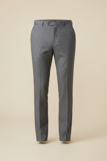 Pantalon Gris Habillé Slim Élégant Formel Homme - Gabardine - vue 3