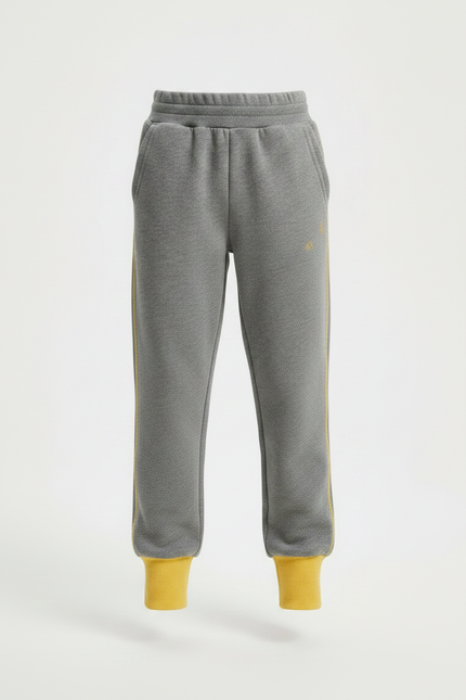Pantalon Gris Molletonné Sport Décontracté Enfant Coton - vue 3