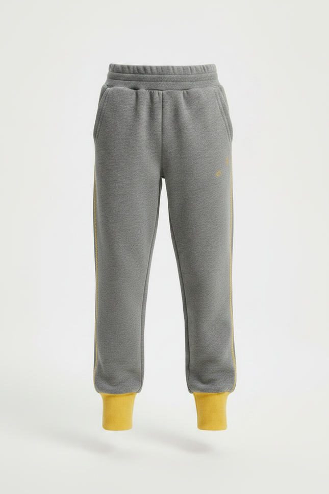 Pantalon Gris Molletonné Sport Décontracté Enfant Coton - vue 3