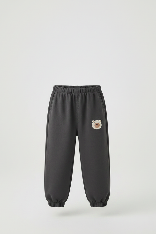 Pantalon Gris Ample Enfant Sport Ours - Molleton - vue 3
