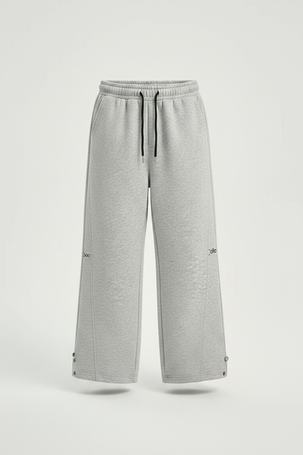 Pantalon Gris Enfant Ample Décontracté Coton Sport - Molleton - vue 3