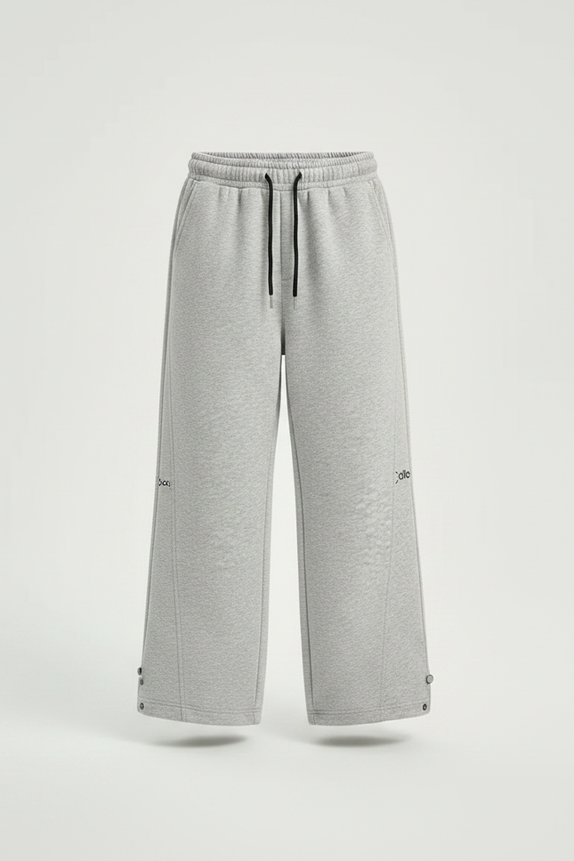 Pantalon Gris Enfant Ample Décontracté Coton Sport - Molleton - vue 3