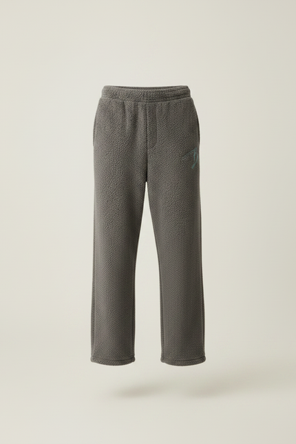 Pantalon Gris Molletonné Ample Brodé Homme - vue 3