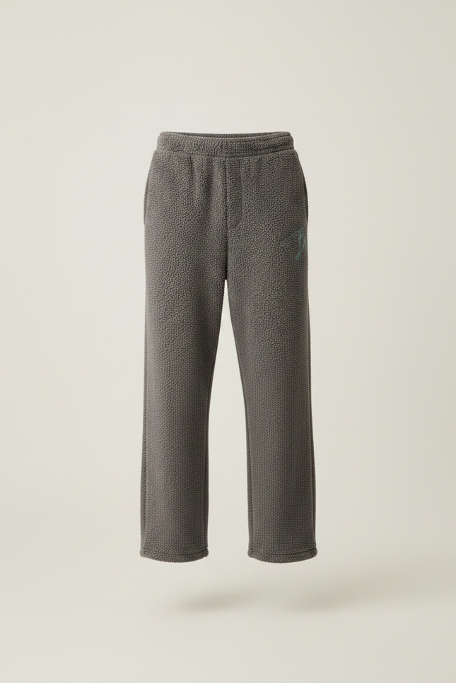 Pantalon Gris Molletonné Ample Brodé Homme - vue 3