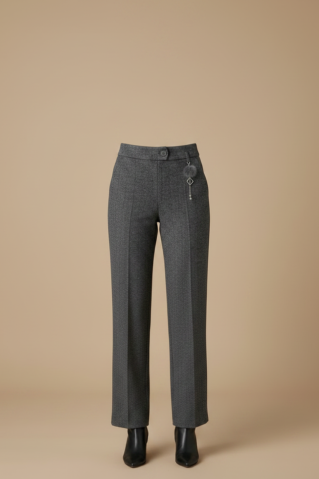 Pantalon Tweed Gris - vue 3