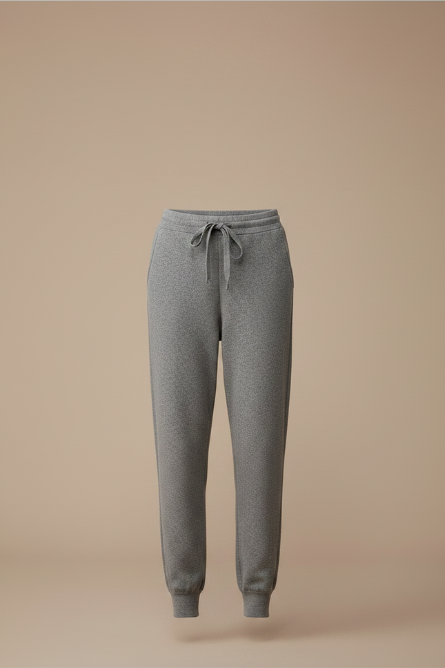 Pantalon Gris Molletonné Confortable Tricoté Femme - vue 3