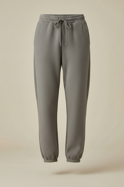 Pantalon Gris Polaire Épais Décontracté Cordon - Molleton - vue 3