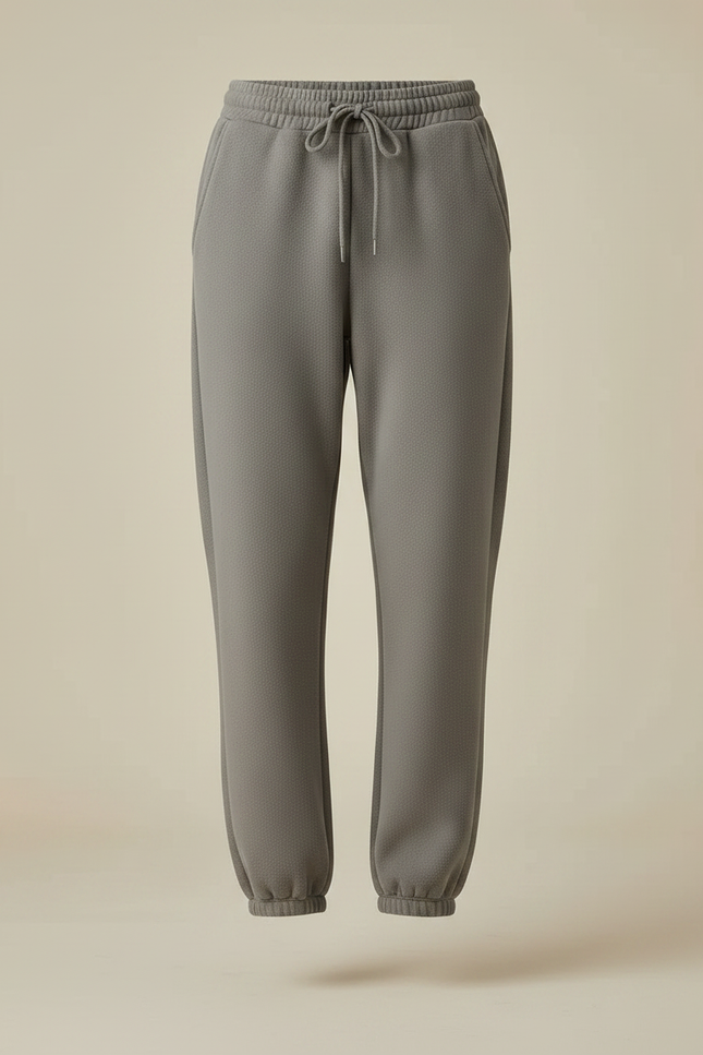 Pantalon Gris Polaire Épais Décontracté Cordon - Molleton - vue 3