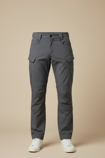 Pantalon Gris Cargo Droit Tactique Homme - Polyester - vue 3