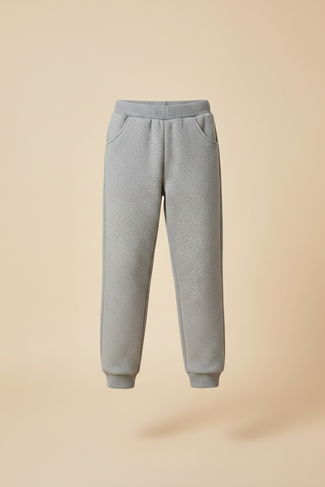 Pantalon Gris Molletonné Confortable Décontracté Enfant - vue 3