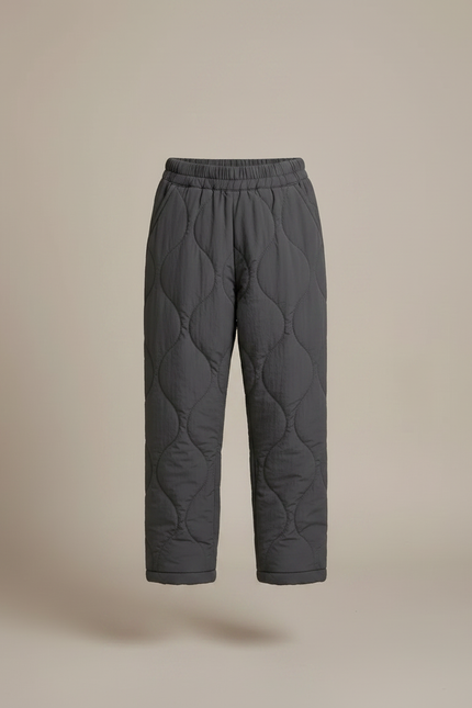 Pantalon Gris Matelassé Hiver Chaud Enfant Confortable - Polyester - vue 3