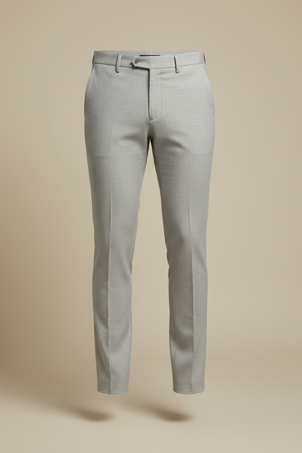 Pantalon Gris Slim Habillé Élégant Droit Homme - Laine - vue 3