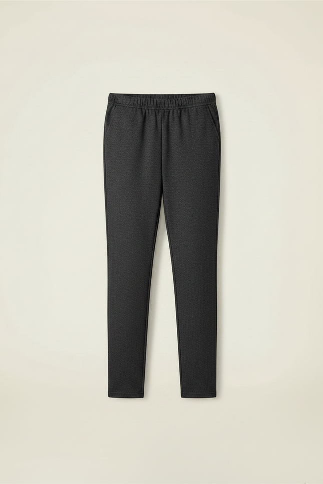 Pantalon Gris Fille Slim Confortable Élastique - Molleton - vue 3
