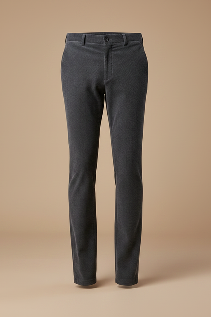 Pantalon Gris Côtelé Homme Slim Fit Hiver Chaud - Cordé - vue 3