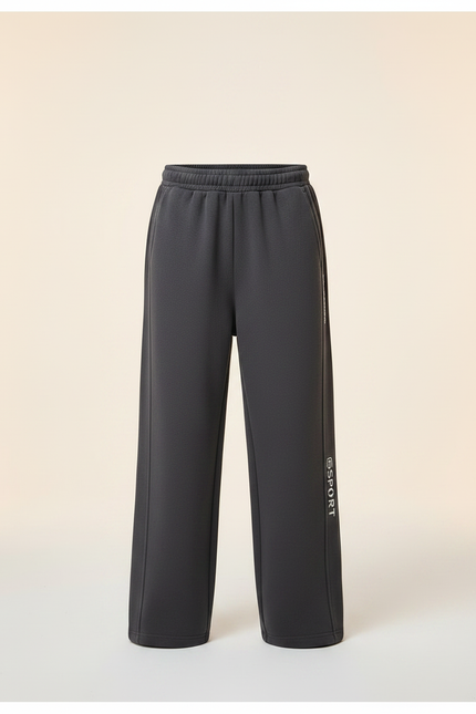 Pantalon Gris Garçon Ample Décontracté Sport Coton - Molleton - vue 3