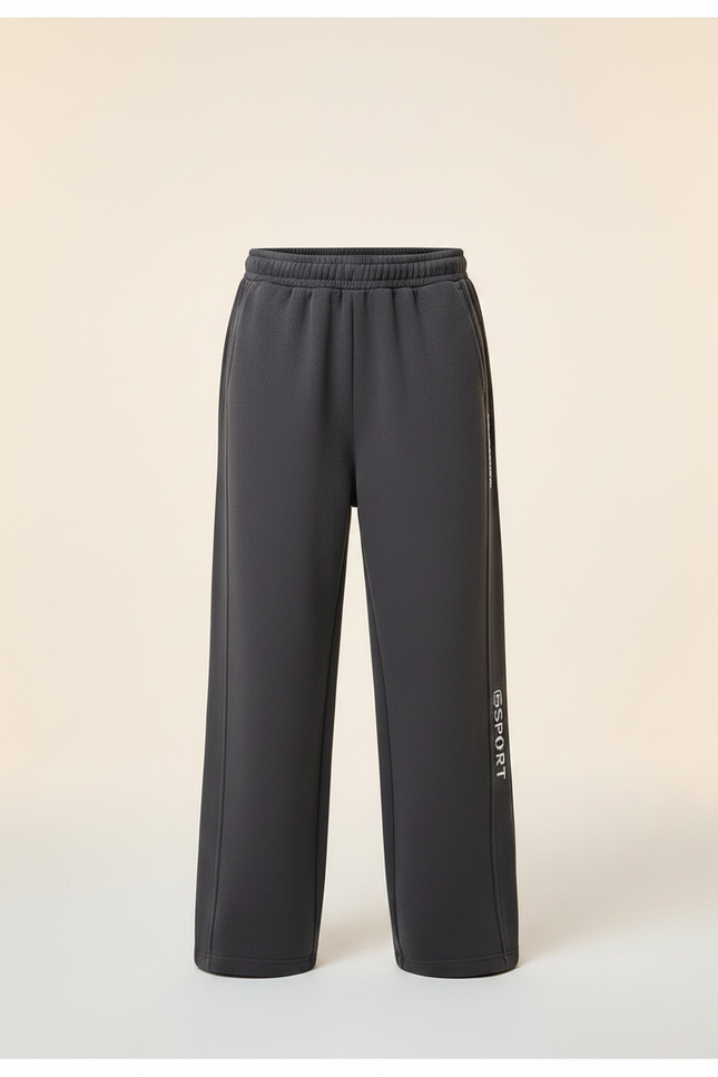 Pantalon Gris Garçon Ample Décontracté Sport Coton - Molleton - vue 3