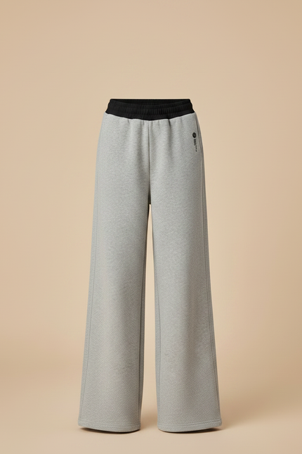 Pantalon Gris Ample Décontracté Confortable Coton - Molleton - vue 3
