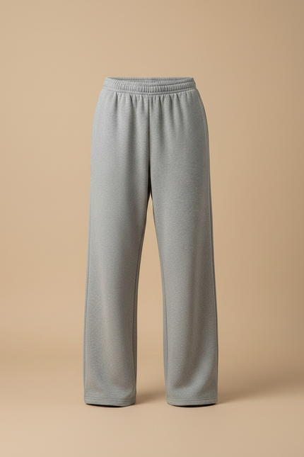 Pantalon Gris Ample Décontracté Confortable Molletonné - vue 3