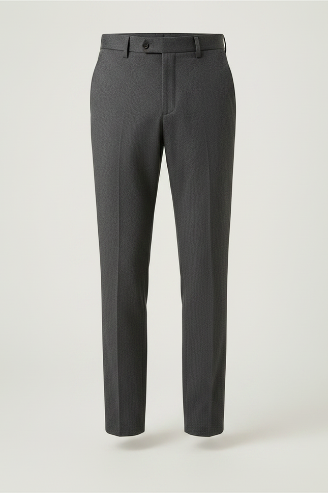 Pantalon Gris Homme Droit Élégant Business Formel - Gabardine - vue 3