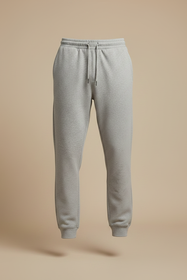 Pantalon Gris Jogging Coton Confortable Décontracté - Molleton - vue 3