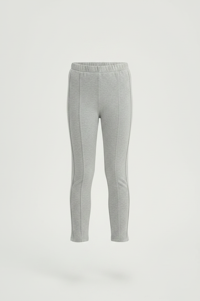 Pantalon Gris Coton Stretch Slim Fille - Molleton - vue 3