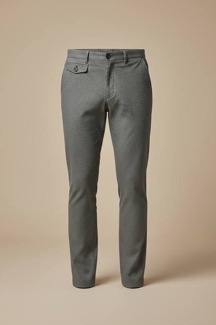 Pantalon Gris Slim Habillé Tissé Homme Élégant - Laine - vue 3
