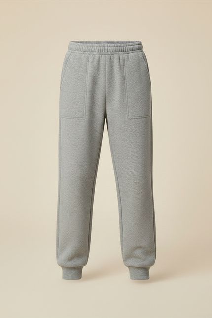 Pantalon Gris Molletonné Décontracté Enfant Sport Basique - vue 3