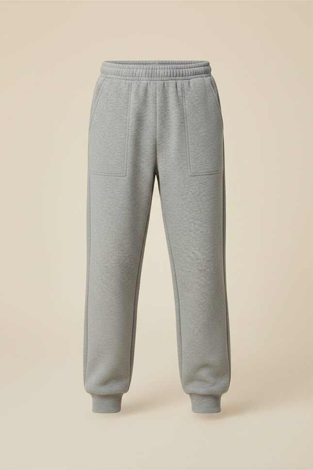 Pantalon Gris Molletonné Décontracté Enfant Sport Basique - vue 3