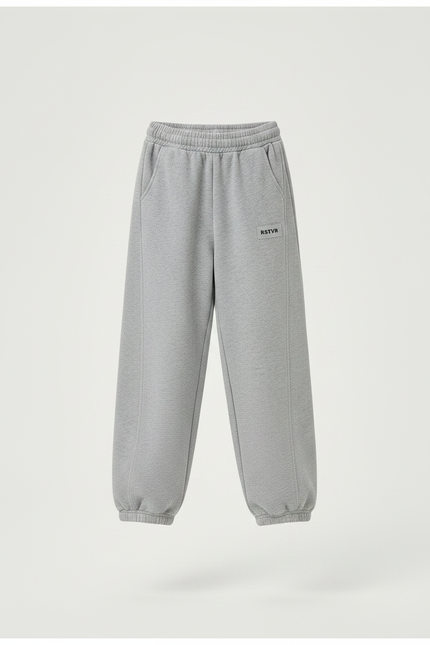 Pantalon Gris Molletonné Ample Décontracté Enfant Sport - vue 3