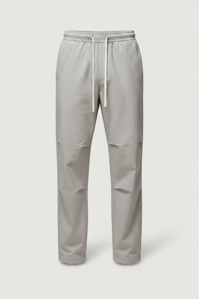 Pantalon Gris Léger Décontracté Cordon Sport Homme - Coton - vue 3