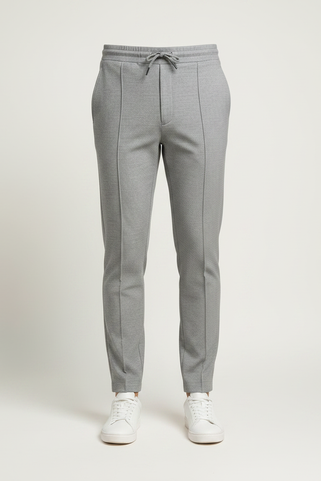 Pantalon Gris Slim Décontracté Sport Homme Cordon - Maille - vue 3
