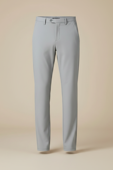 Pantalon Gris Slim Droit Élastique Décontracté Homme - Polyester - vue 3