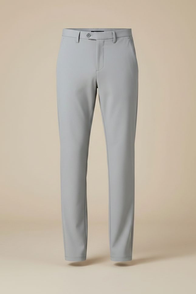 Pantalon Gris Slim Droit Élastique Décontracté Homme - Polyester - vue 3