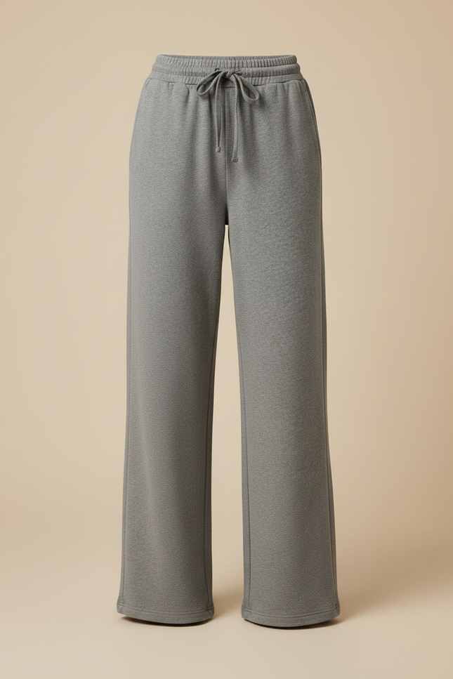Pantalon Gris Ample Décontracté Fluide Confortable Femme - Molleton - vue 3
