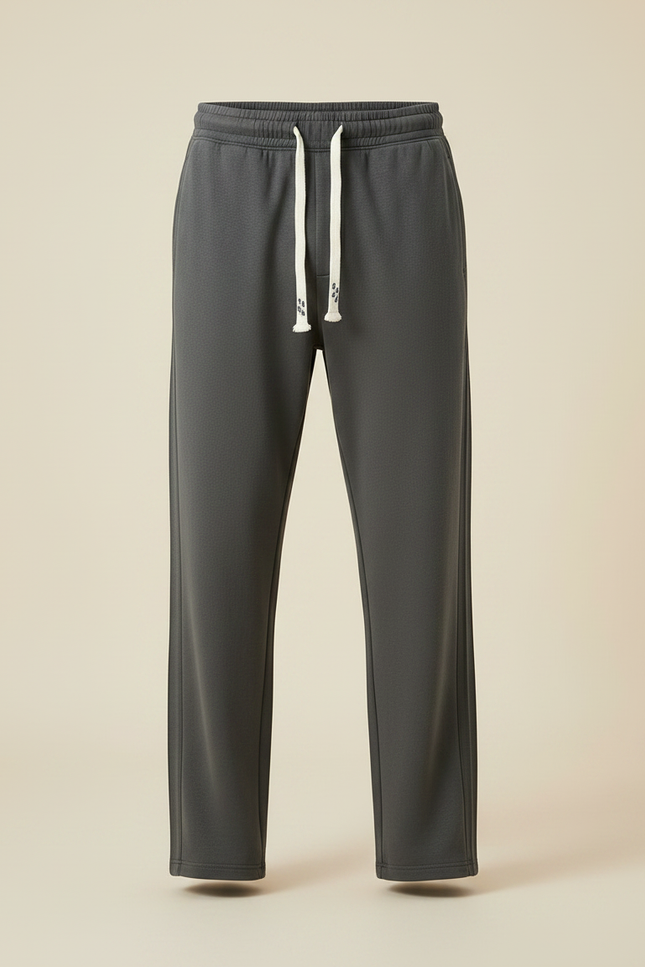 Pantalon Gris Homme Sport Coton Ample Cordon - Molleton - vue 3