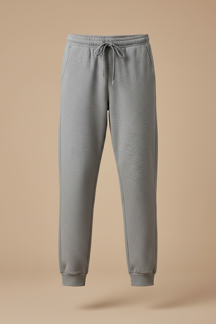 Pantalon Gris Taille Elastique Femme - Molleton - vue 3