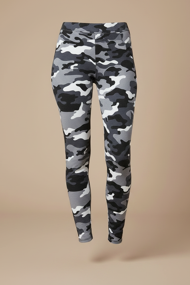 Pantalon Camouflage Gris Femme - Maille - vue 3