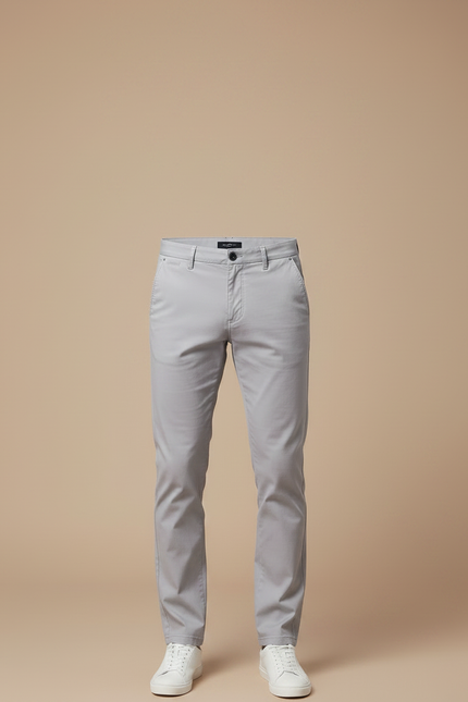 Pantalon Gris Coton Slim Fit Homme Décontracté - vue 3