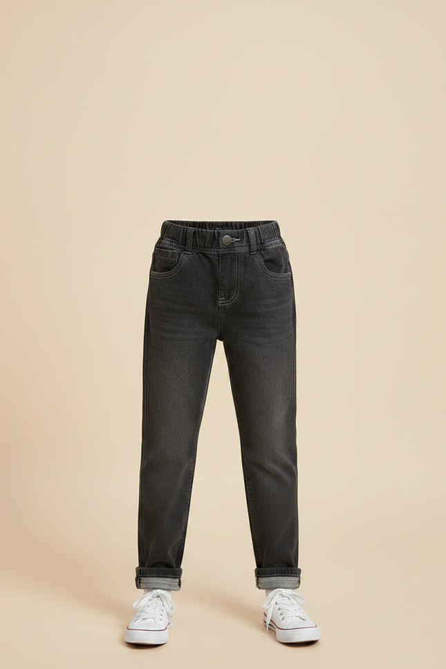 Pantalon Gris Denim Ample Enfant - Jean - vue 3