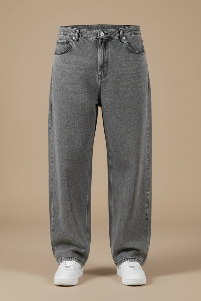 Pantalon Gris Ample Décontracté Jean Homme - vue 3