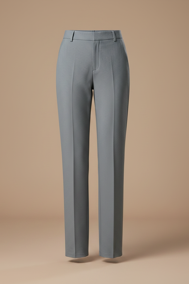 Pantalon Gris Taille Haute - Polyester - vue 3