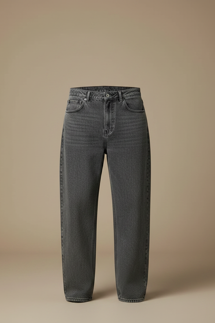 Pantalon Gris Jean Ample Décontracté Homme - vue 3